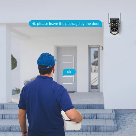 BELIA 4K 8MP Dvigubo Objektyvo PTZ Wi-Fi Stebėjimo Kamera - Didesnis Saugumas!