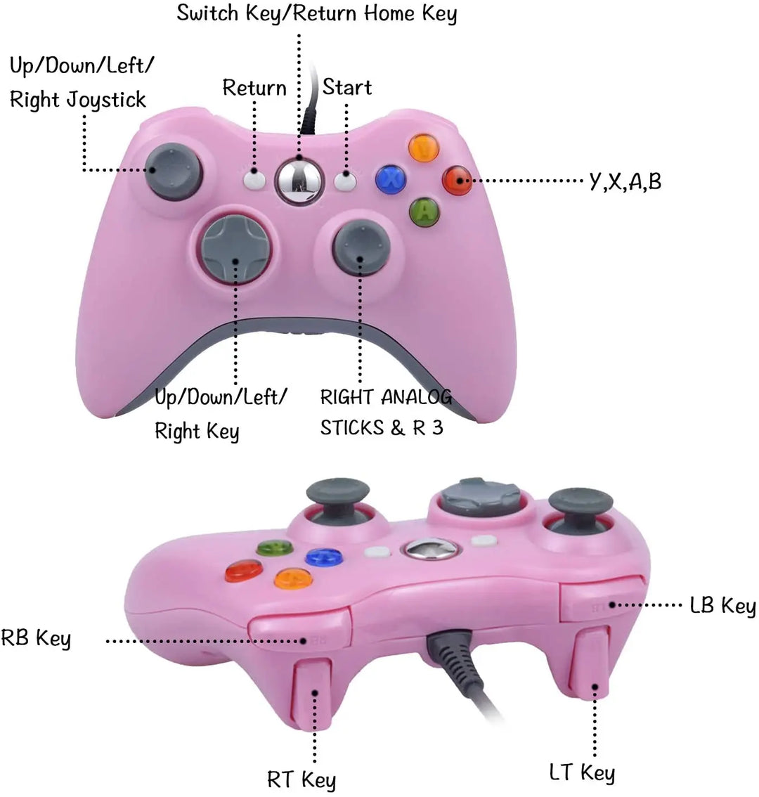 X360 Laidas Žaidimų Valdiklis – Universalus Patikimumas Jūsų Žaidimams!