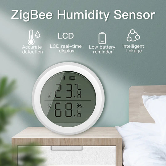 RSH ZigBee Išmanusis Temperatūros ir Drėgmės Jutiklis – Tiksli Kontrolė Balsu!