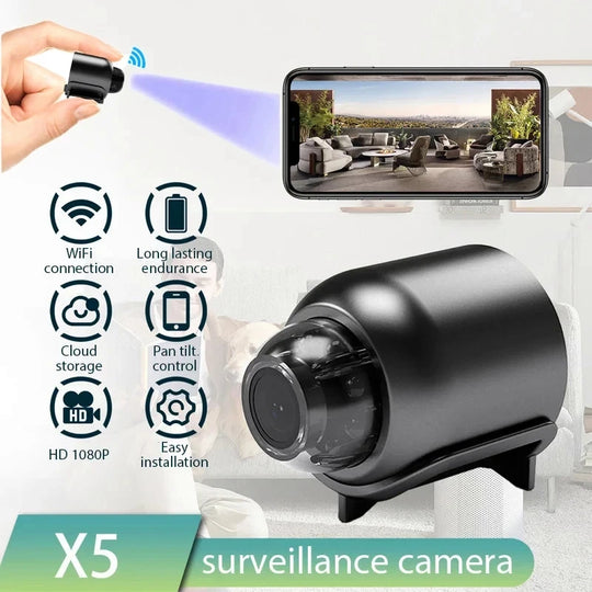 Mini 1080P Full HD Kamera – Kompaktiškas Stebėjimo Sprendimas!