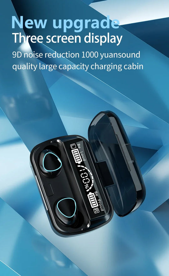 TWS M10 Belaidės Bluetooth 5.1 Ausinės – Nepertraukiamas Garsas ir Mobiliojo Įkroviklio Galia!