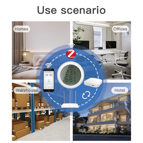 RSH ZigBee Išmanusis Temperatūros ir Drėgmės Jutiklis – Tiksli Kontrolė Balsu!