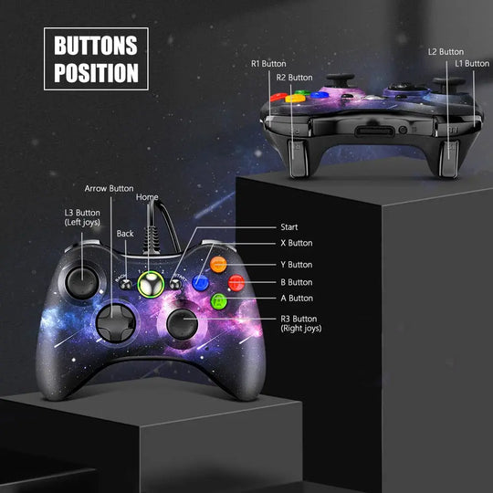 X360 Laidas Žaidimų Valdiklis – Universalus Patikimumas Jūsų Žaidimams!