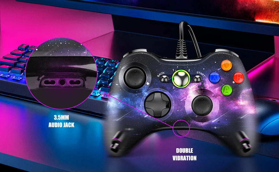 X360 Laidas Žaidimų Valdiklis – Universalus Patikimumas Jūsų Žaidimams!