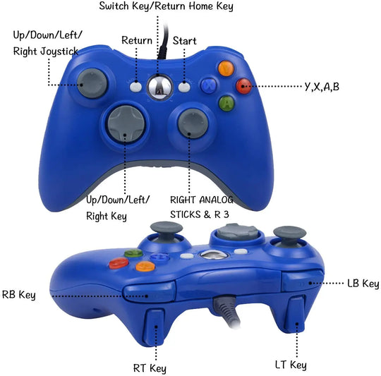 X360 Laidas Žaidimų Valdiklis – Universalus Patikimumas Jūsų Žaidimams!