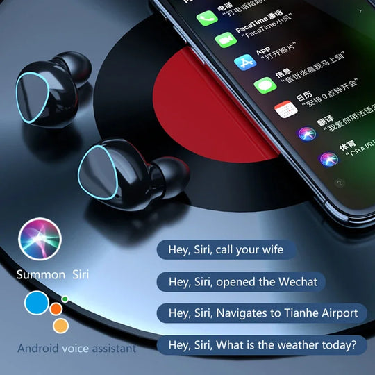 TWS M10 Belaidės Bluetooth 5.1 Ausinės – Nepertraukiamas Garsas ir Mobiliojo Įkroviklio Galia!