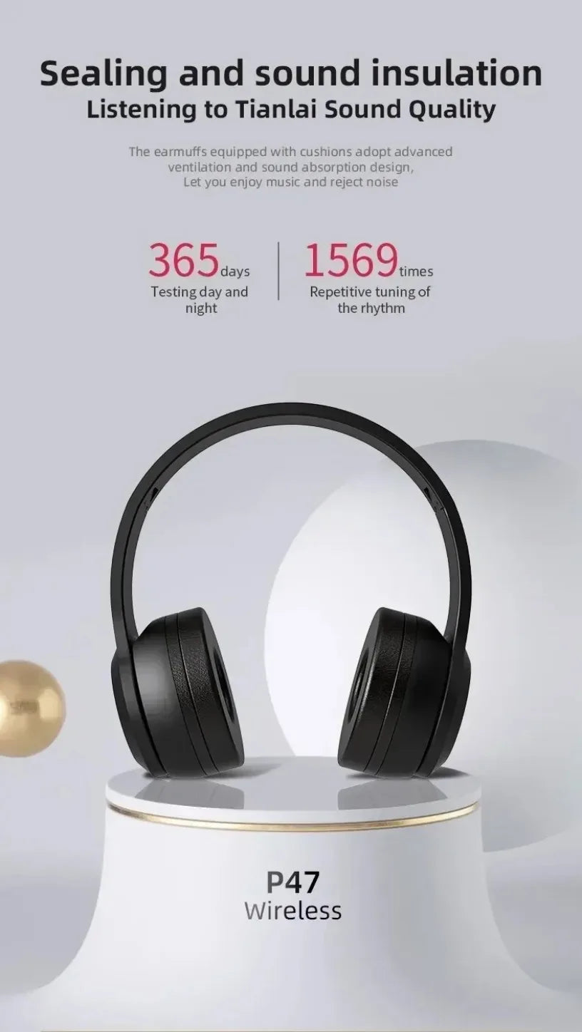 P47 Belaidės Bluetooth Ausinės – Garsas, Kuris Keliauja Su Jumis!