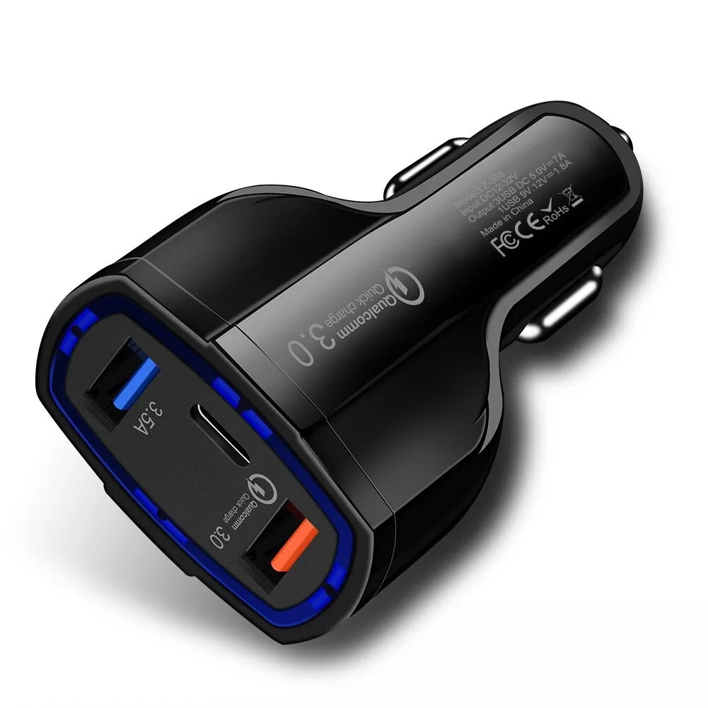 Auto Įkroviklis QC 3.0 TYPE-C