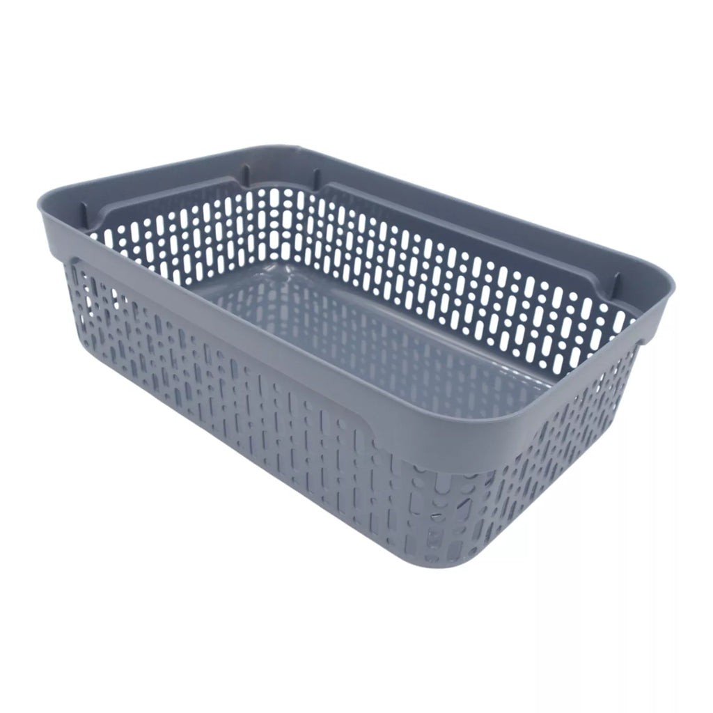 Plastikinė dėžė su dangčiu 40×30×13 cm PILKA