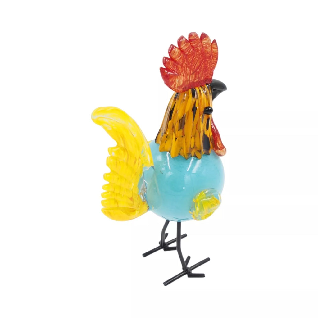 Stiklinė dekoracija „Gaidys“ – 14×10.5×28 cm